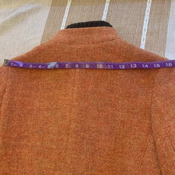 Zara Wool Autumnal Blazer Jacket with brown collar - Size M - Picture 8 of 8